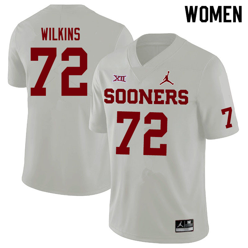 Jordan Brand Women #72 Stacey Wilkins Oklahoma Sooners College Football Jerseys Sale-White